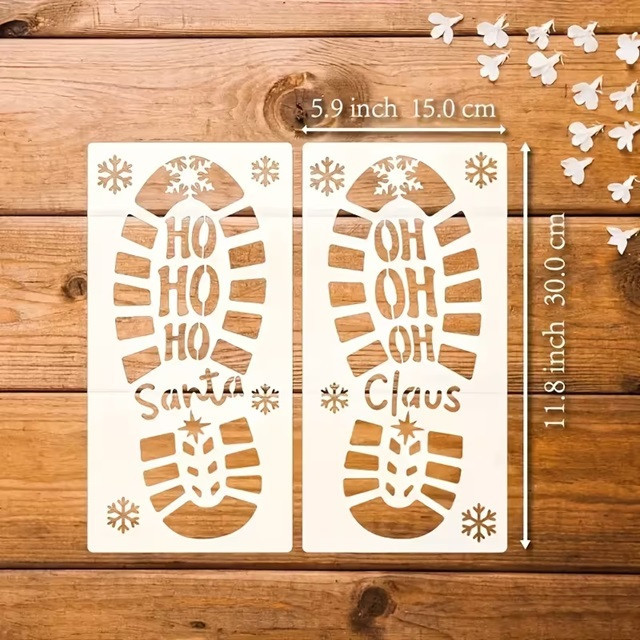 Набор трафаретов «Рождественский сапожок Santa Claus» – 2 шт Киев - изображение 3