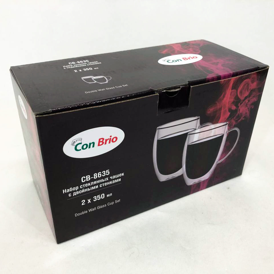 Набор чашек для кофе с двойным дном, Кружка с двойным дном Прозрачные чашки двойными стенками ST-52 Львов - изображение 1