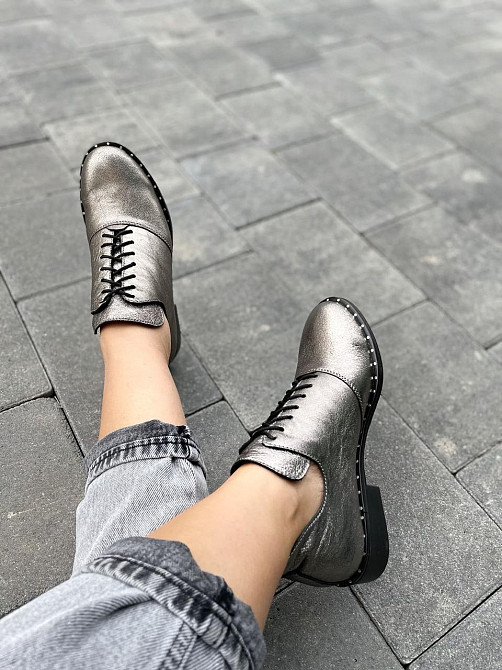 Черевики жіночі Sothby's темне-срібло натуральна шкіра 36р. (Б-552/2 3545) Коломия - фото 2