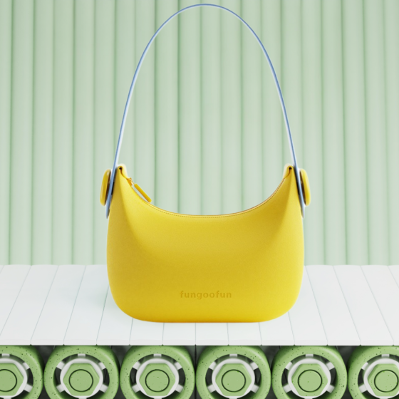 Сумочка силиконовая клатч женский на ремешке с ручками водонепроницаемая сумка Fungoofun на молнии, желтая Каменец-Подольский