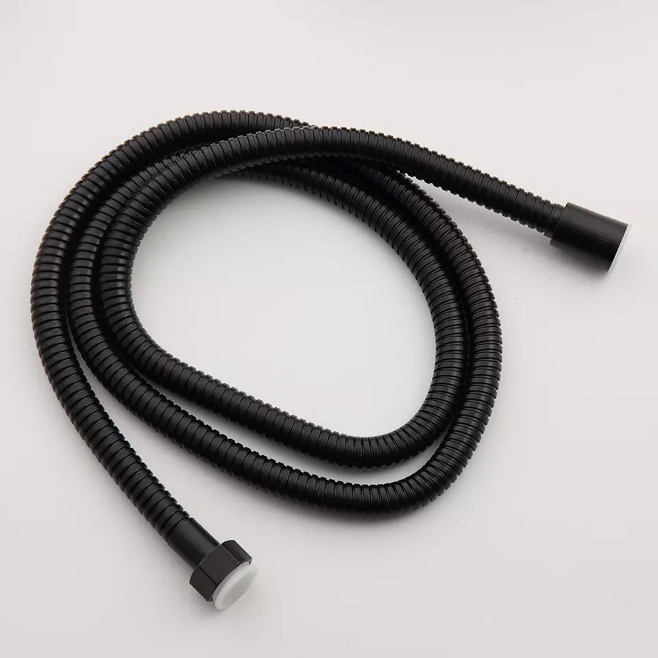 Змішувач для ванної підлоги, латунний матовий душовий гарнітур 2в1 кран і душова лійка Чорний Кам'янець-Подільський - фото 4