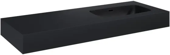 Раковина  Elita Dimple 120Cm Marmur Black Matt 168879 Киев