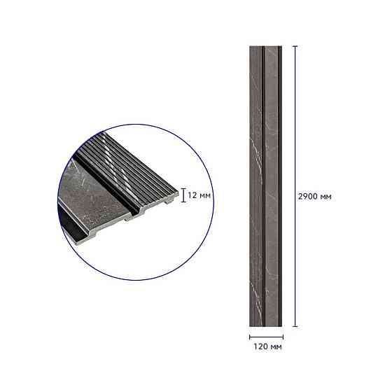 Декоративна сіра мармурова рейка Київ