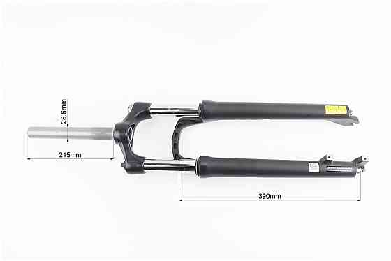 Вилка 29" амортизаційна, без різьби 1-1/8" (28,6мм), шток 215мм, з ходом 100мм, Disk-brake, пружинно-оливна, виносний Lockout, алюмінієва XC Київ