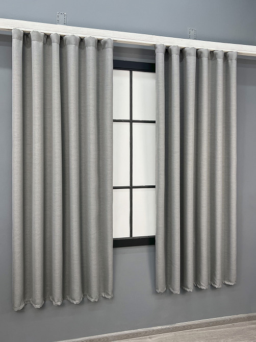 Комплект коротких штор VR-Textil Блекаут двухсторонний Scandi № 1900ш Серый 130х170 см 2 шт (35-0445) Киев - изображение 3
