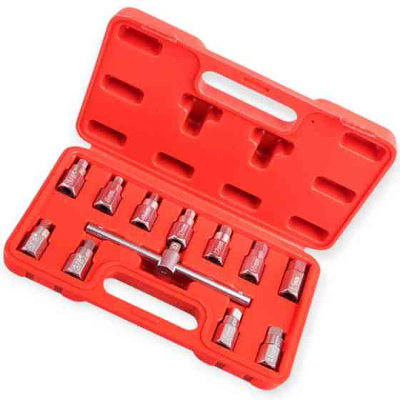 Набір головок для маслосливних пробок 3/8" 12шт (кейс) Мукачево