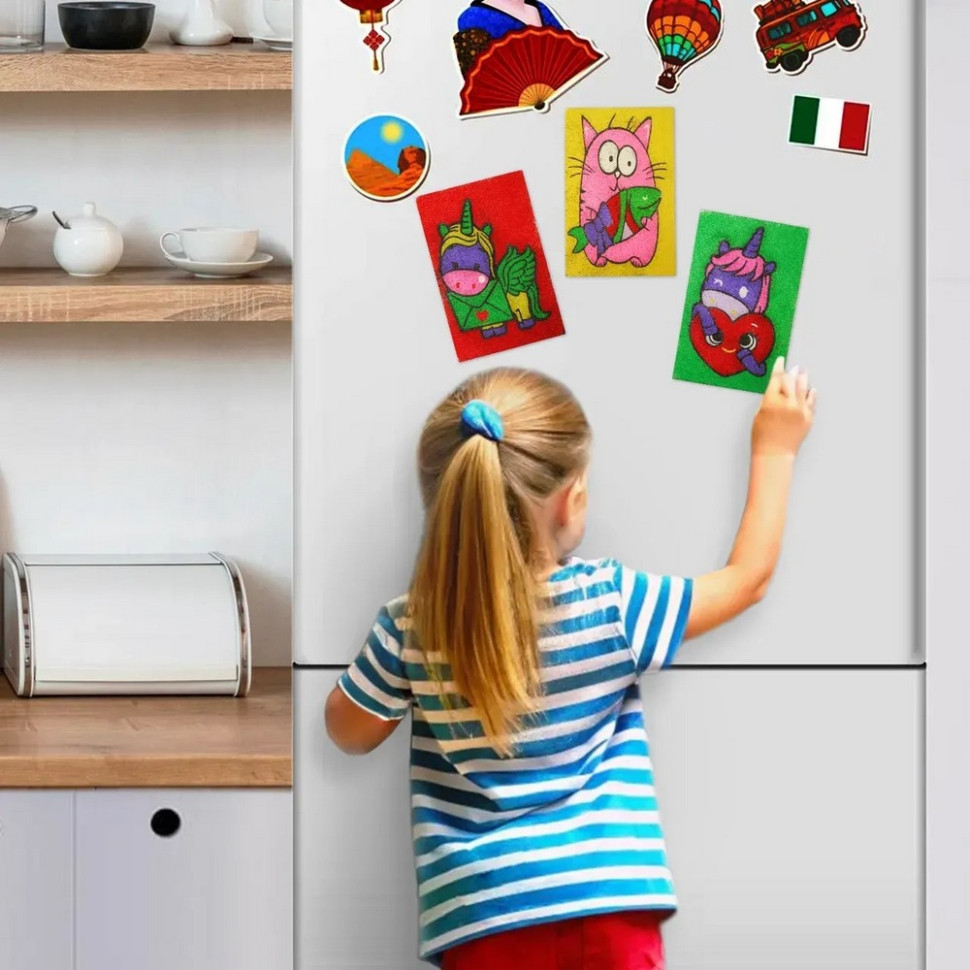 Детский набор для творчества картины с песка 9 в 1 KP-005 с магнитами Винница - изображение 5