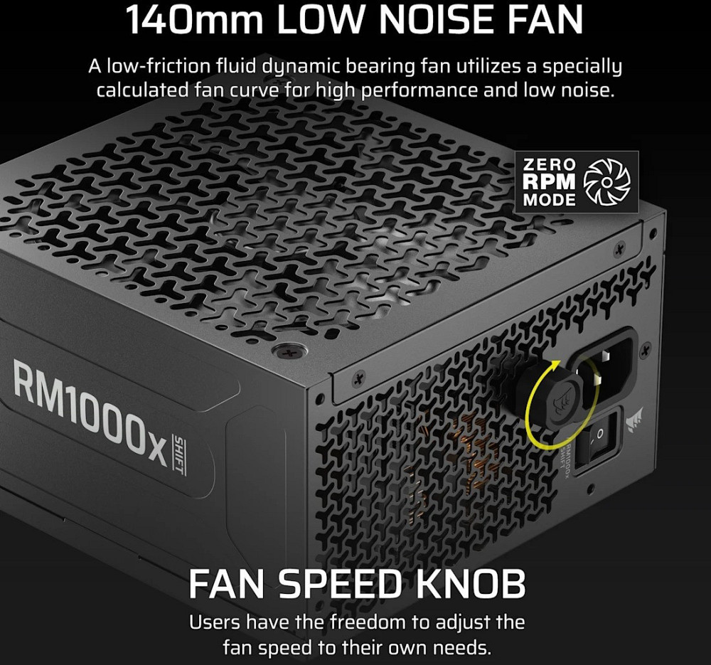 Блок живлення Corsair RM1000x Shift ATX 3.1 1000 W (CP-9020300-EU) ( 22084 ) Харків - фото 7