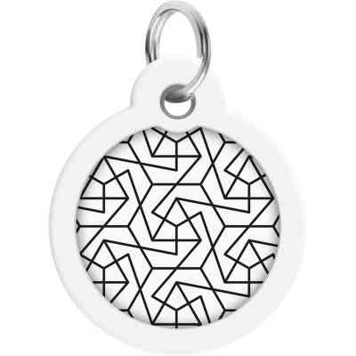 Адресник для тварин WAUDOG Smart ID з QR паспортом "Геометрія", коло 30 мм (230-0202) Вінниця