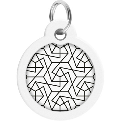 Адресник для тварин WAUDOG Smart ID з QR паспортом "Геометрія", коло 30 мм (230-0202) Вінниця - фото 2