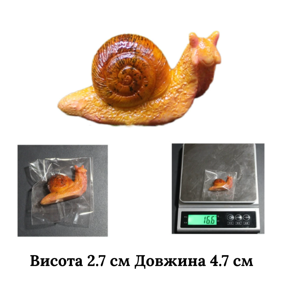 Фигурка Улитка из полистоуна 3.3 х 6.1 см Для мини-сада и микроландшафта 47 Одесса - изображение 3
