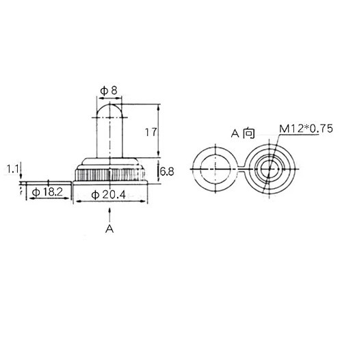 Колпачок для тумблера WPC-06 12 мм влагозащитный, силиконовый, комплект 10 шт Киев - изображение 2