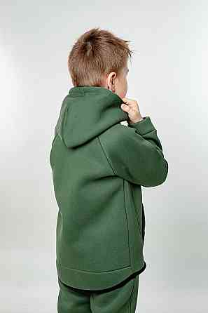 Спортивный костюм,  для мальчика, 100% хлопок, начес, трехнитка  хаки, топ Крохатушка одяг Киев