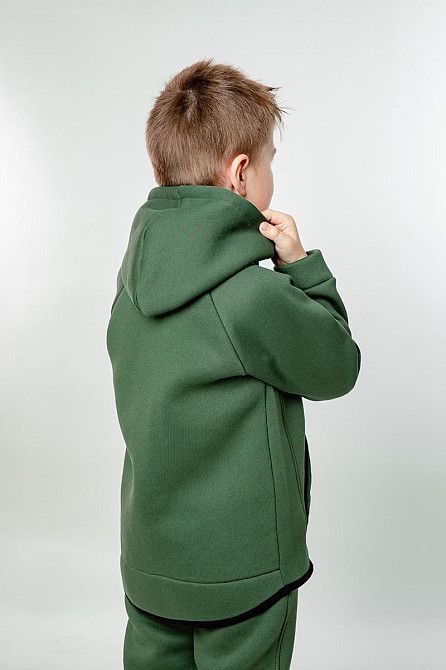 Спортивний костюм, для хлопчика, хаки, 100% бавовна, начіс, тринитка топ Крохатушка одяг Київ - фото 5