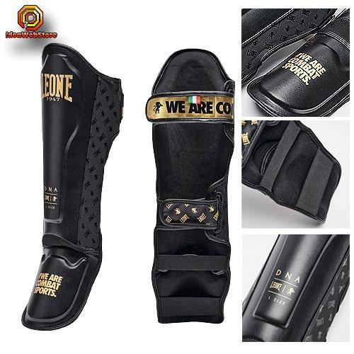 Накладки на ноги Leone DNA для занять ММА бойовим самбо кікбоксингом чорні розмір S Захист гомілки та стопи Київ - фото 11