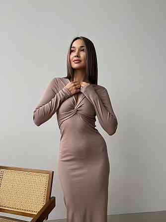 Стильне жіноче плаття максі з вирізом на грудях мікродайвінг Моко, 46-48 Одеса