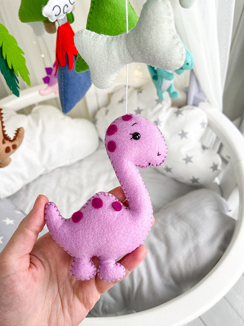 Музичний мобіль WoollyFox «Веселі динозаврики» з 35 мелодіями Киев - изображение 9