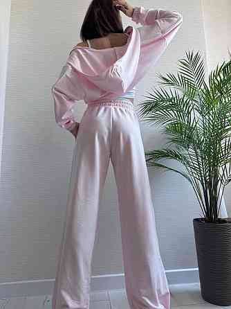 Женский прогулочный костюм тройка: кофта топ и штаны  двунить + микродайвинг Одесса