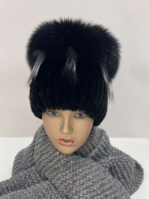 Шапка хутряна жіноча кубанка Венера Чорний Харків - фото 3