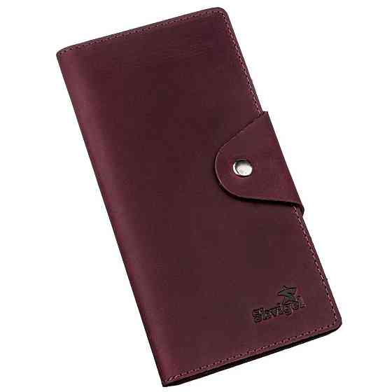 Гаманець жіночий з вінтажної шкіри Бордовий (SHVIGEL) Київ
