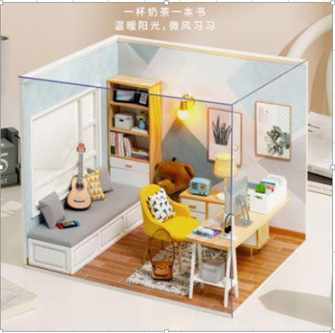 Румбокс Солнечная Студия Roombox Sunshine Study DIY Cute Room + Пылезащитный купол (QT007) Киев - изображение 10