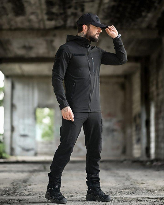 Эластичная тактический костюм agony черный НП4880 Одесса - изображение 1