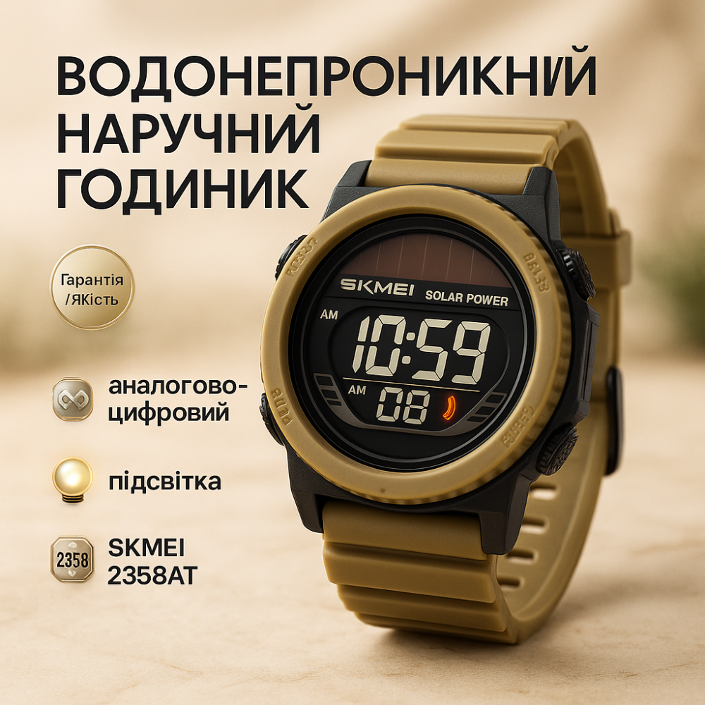Часы армейские для зсу SKMEI, Водонепроницаемые часы с гарантией спортивные многофункциональные NF-49 Львов - изображение 5