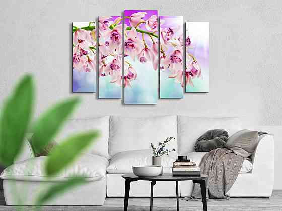 Модульна картина Квіти Орхідея Art-265_5 ( 80х118см ) Київ