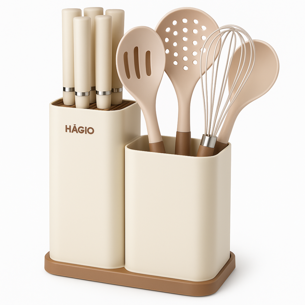 Набір лопаток на підставці Magio MG-1097I, Набір кухонних приладдя kitchen set з підставкою ZX-27 Львів - фото 14