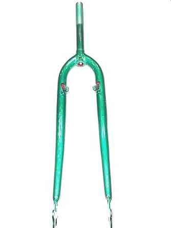 Вилка велосипедная жесткая (c креплением V-brake, 26) (зеленая) Мукачево