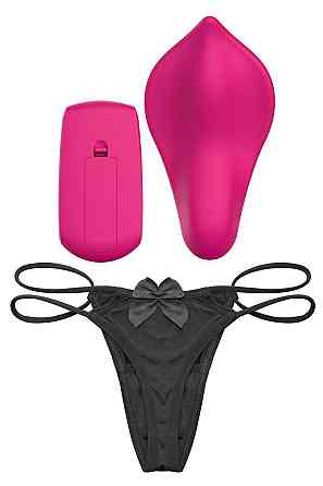 Вібратор у трусики Liebe Panty Vibe Recargable Cerise, нагрівання до 39 °C, пульт, трусики в комплекті Sex Aura Київ