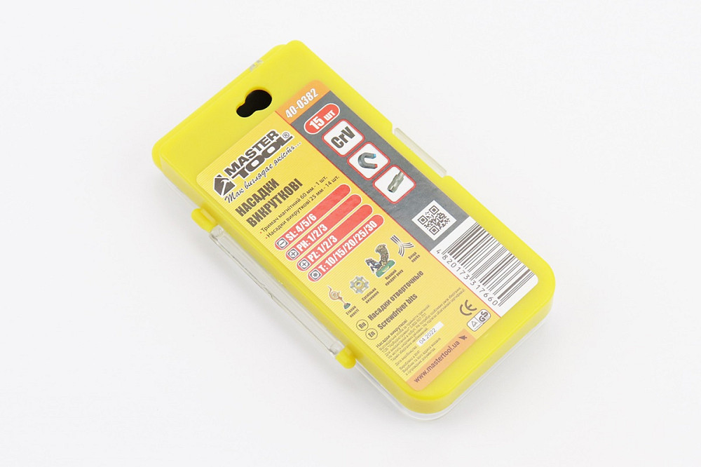 Біти викруткові 14шт 1/4" 25мм з тримачем CrV 40-0382 Київ - фото 2