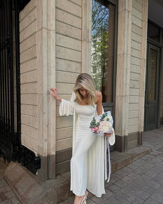 Жіночий базовий костюм двійка: сукня + кардиган турецька віскоза Одеса - фото 1