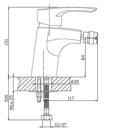 Змішувач для біде Haiba Hansberg 002   ( HB0173 ) 26757 Харків