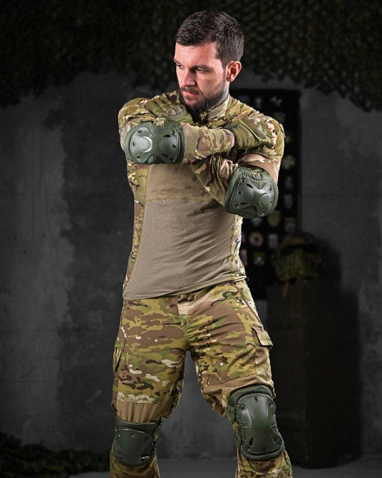 Наколенники тактические + налокотник олива  ВТ7986 Одесса - изображение 4