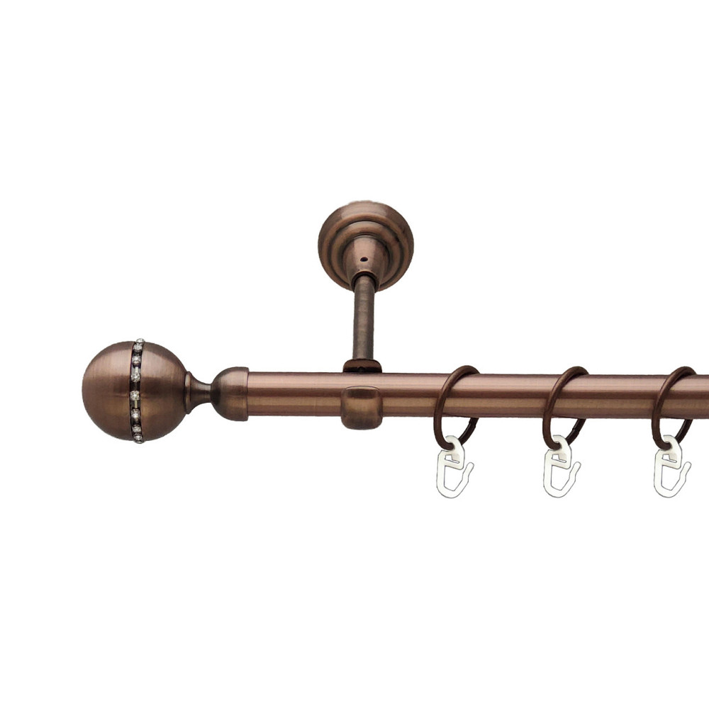 Карниз Orvit Кортеза металевий однорядний відкритий Мідь 19 мм 240 см (00-00011685) Львов - изображение 1