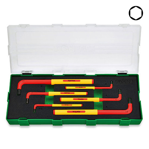 Набір ключів HEX діелектричних VDE 6 од. 2,5-8мм TOPTUL GZA0648 Одеса - фото 1