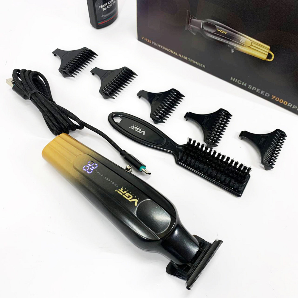 Машинка для стрижки с дополнительными насадками VGR V-935, Мужской триммер для окантовки VO-62 Львов - изображение 4