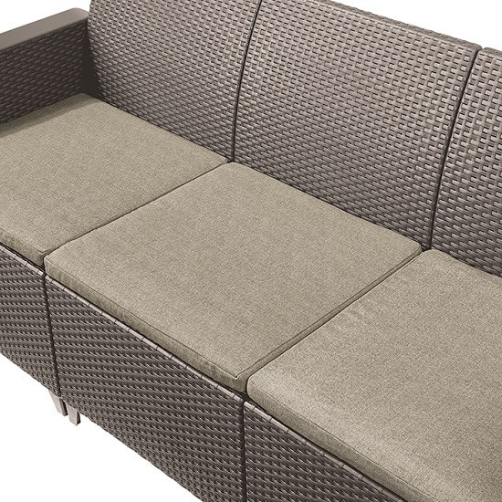 Комплект садових меблів Keter Emma 3 seater set, стіл-скриня, бежевий Київ - фото 4