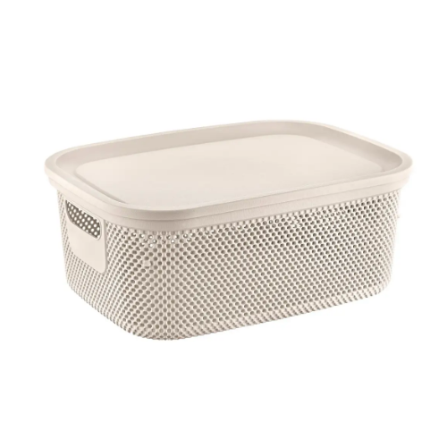 Кошик 3,5л з кришкою молочний з малюнком 3D ELIF Житомир