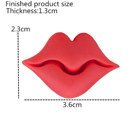 Молд силиконовый Губы 76 на 111 мм розовый Киев - изображение 3