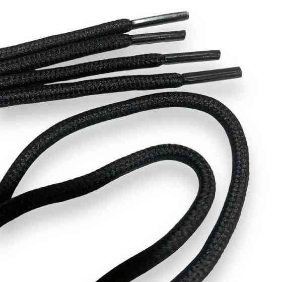 Шнурок взуттєвий міцний чорний круглої форми150 см 2шт Харків