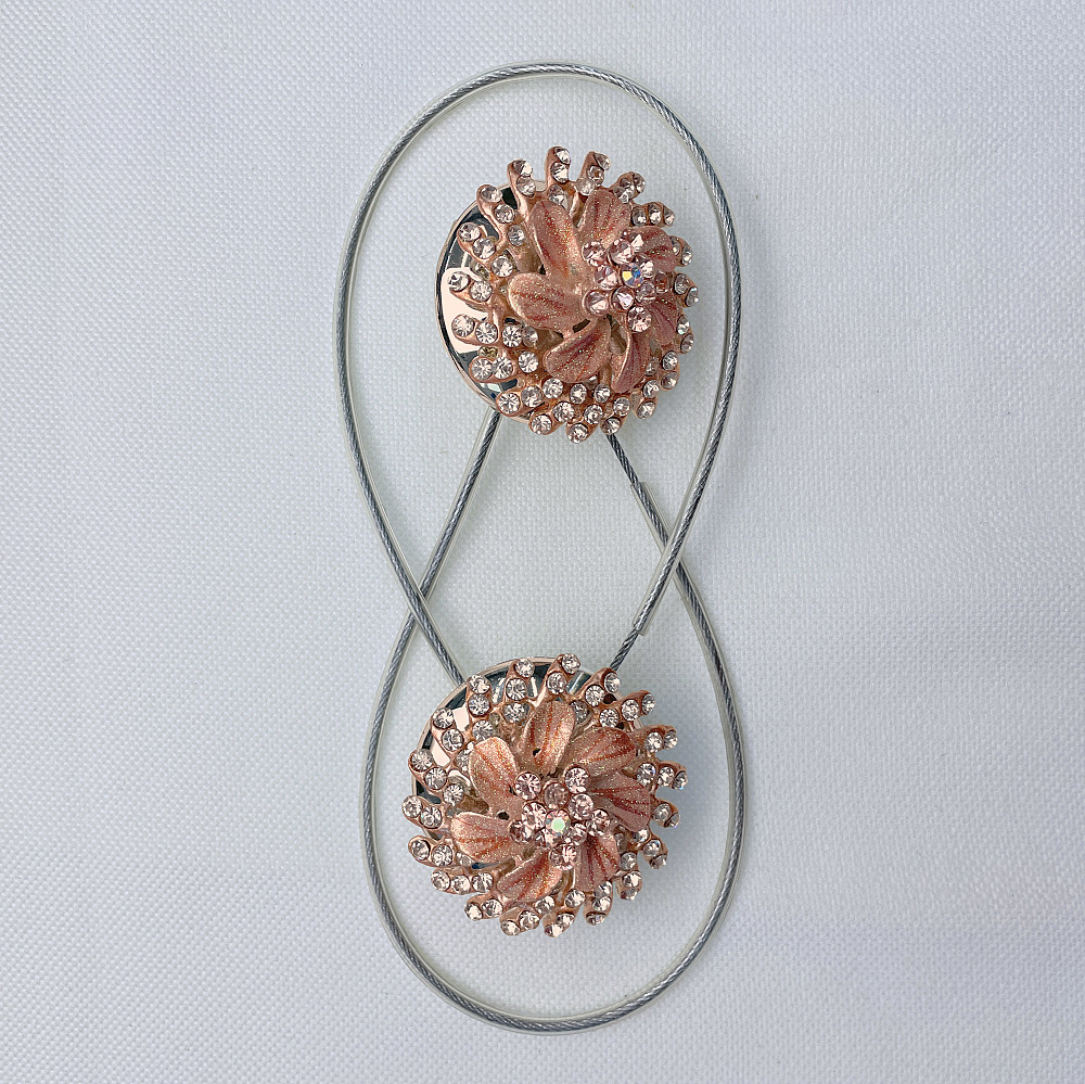 Магніти для штор та гардин "Flowers" набір 2 шт Персиковий (81-217) Київ - фото 6