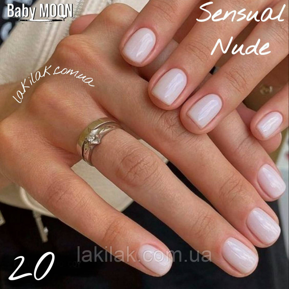 Гель-лак BABY MOON Sensual Nude №20 напівпрозорий молочний, 6 мл Херсон - фото 1