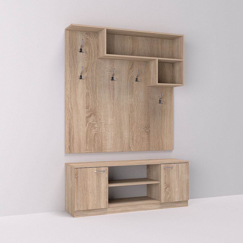 Прихожая ГКШ-10, Дуб Сонома, 1300/350/1900 Львов - изображение 1