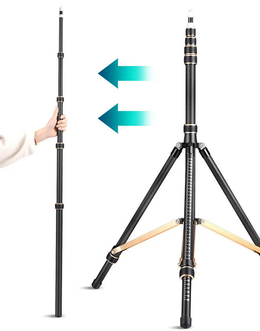 Стійка штатив професійна карбонова 252см 3/8 1/4 Beike QZSD SL285C Київ - фото 3