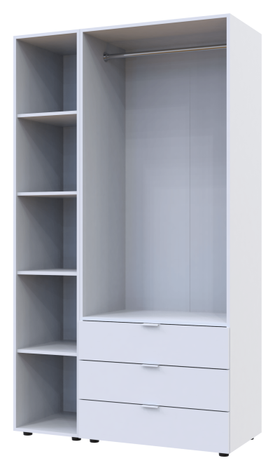 Комплект шаф для одягу Doros Гелар (2 шт.) 115,7х49,5х203,4 см Білий (DRS-011176) Львів - фото 3