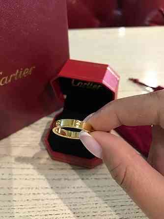 Cartier кольцо в лимонном золоте тоненькое / Картье кольцо тонкое Одесса
