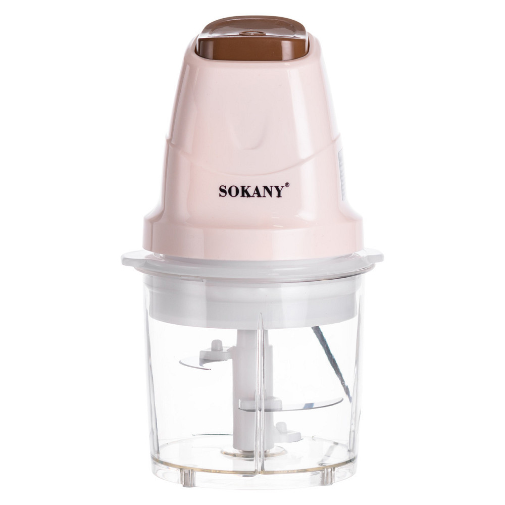 Чоппер измельчитель с чашей на 0.7 л кухонный электрический 250 Вт бежевый Sokany SK-06009BE Киев - изображение 3