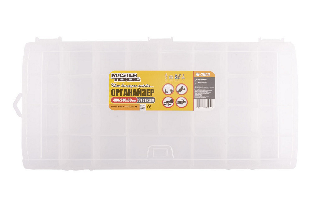 Органайзер MASTERTOOL з підвісом 19.5" 490х240х50 мм 31 секція 79-3003 Коломия - фото 1